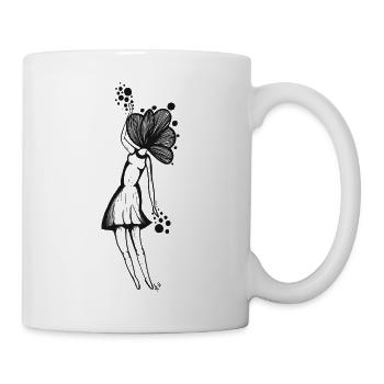 Abstract motif dream dancer black - Mug - white - Right