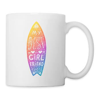 Meine beste Freundin aller Zeiten - Tasse - Weiß - Rechts