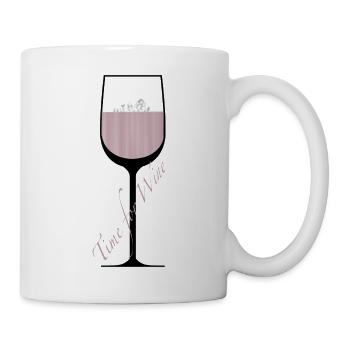 Time for Wine - Rosé Wine in Glad - Mug - white - Right