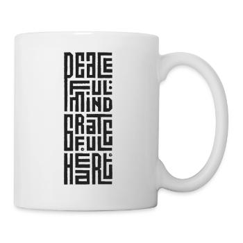 Peace transparent - Tasse - Weiß - Rechts