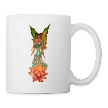 Enchanting elf from a lotus flower - Mug - white - Right