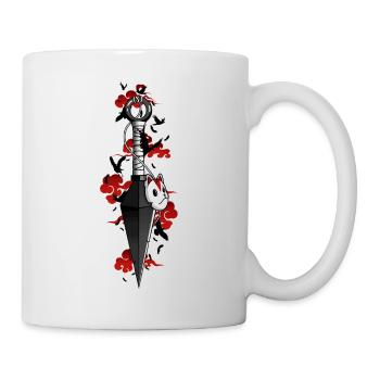 Kunai red crow clouds - Japanese - Mug - white - Right
