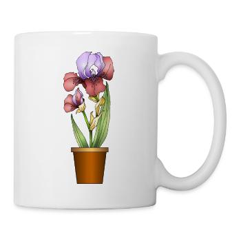 Blumen - Tasse - Weiß - Rechts