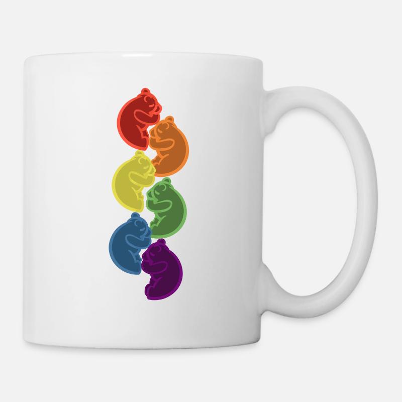 Sleeping Rainbow Bears Lgbt Idée cadeau - Mug blanc - blanc