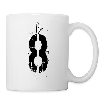8 Zahl 8 Jahre - Tasse - Weiß - Rechts