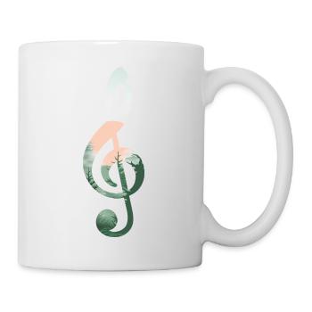 Paysage clé de sol - Mug blanc - blanc - Droite