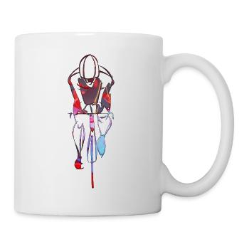 cyclist cycling bmx bike sport mountain biking hobby - Mug - white - Right