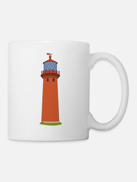 Leuchtturm Staberhuk - Tasse - Weiß