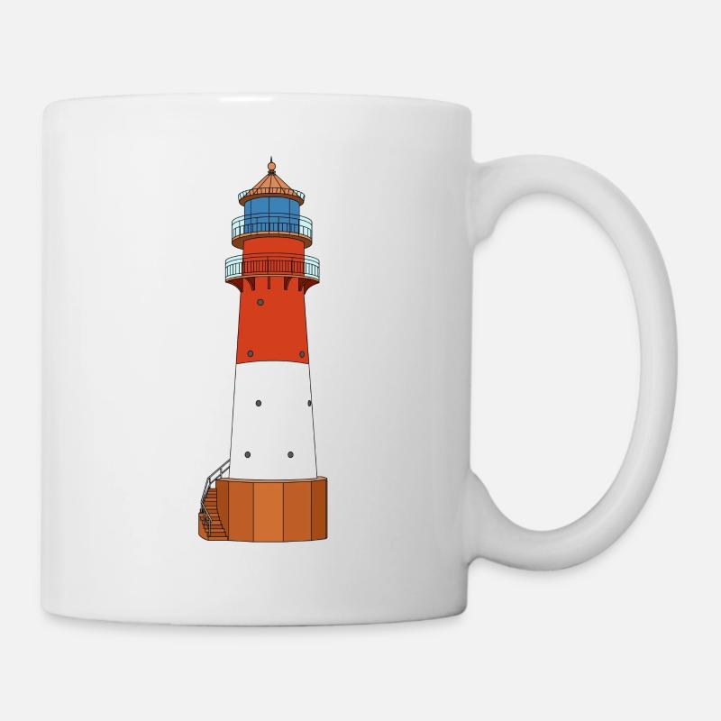 Leuchtturm Büsum - Tasse - Weiß
