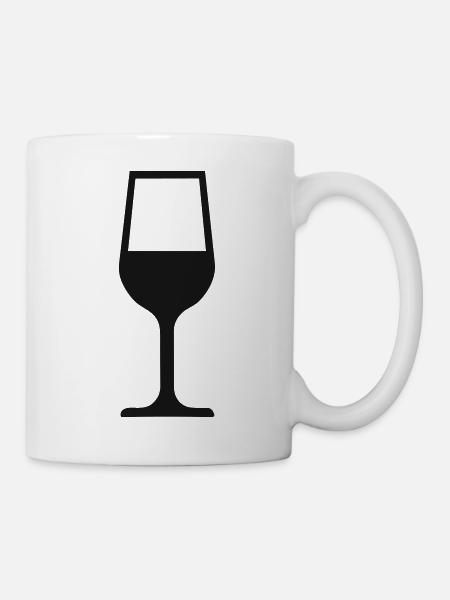 Weinglas der Glückseligkeit - Tasse - Weiß