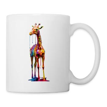 Girafe de couleur arc-en-ciel - Mug blanc - blanc - Droite