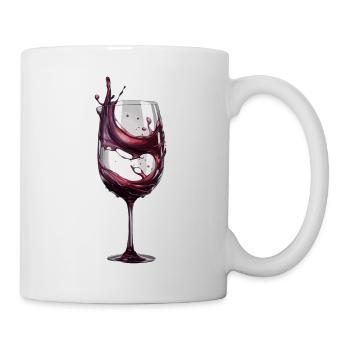 Wein / Trauben / Alkohol / trinken / Genießen - Tasse - Weiß - Rechts
