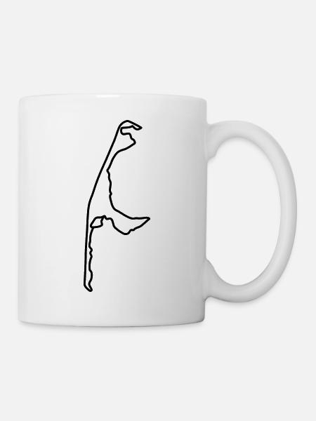 Insel Sylt - Kontur (schwarz) - Tasse - Weiß