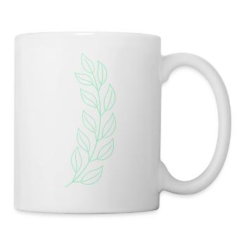 weizen blatt - Tasse - Weiß - Rechts