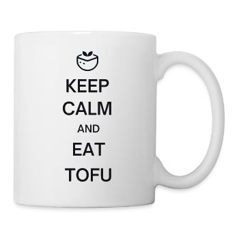 Restez calme et mangez du tofu - Mug blanc - blanc - Droite