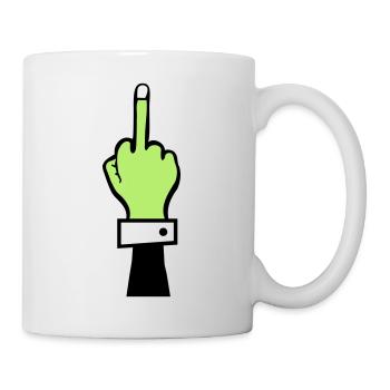 Zombie Hand Middle Finger - Mug - white - Right