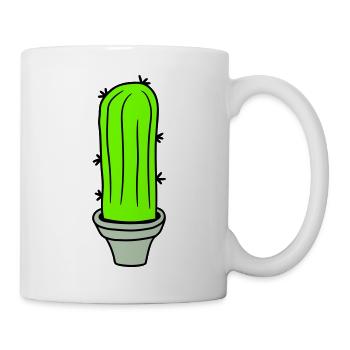 Kaktus Pflanze Stachelig Stacheln Wüsten Kakteen - Tasse - Weiß - Rechts