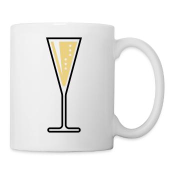 Glass Of Sparkling Wine (Funnel / Closed / 2C) - Mug - white - Right