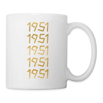 Jahrgang 1951 - Tasse - Weiß - Rechts