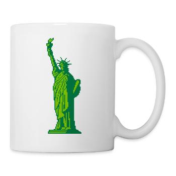 8bit Freiheitsstatue - Tasse - Weiß - Rechts