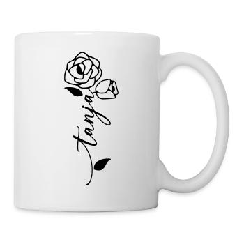 Tanja Name Vorname Namensblume - Tasse - Weiß - Rechts