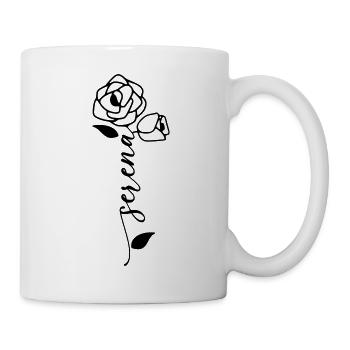 Serena Name Vorname Namensblume - Tasse - Weiß - Rechts