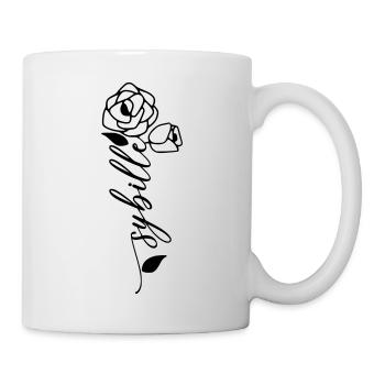 Sybille Name Vorname Namensblume - Tasse - Weiß - Rechts