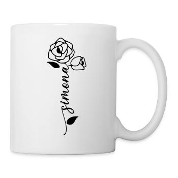 Simona Name Vorname Namensblume - Tasse - Weiß - Rechts