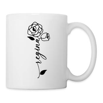 Regina Nom Prénom Nom Fleur - Mug blanc - blanc - Droite