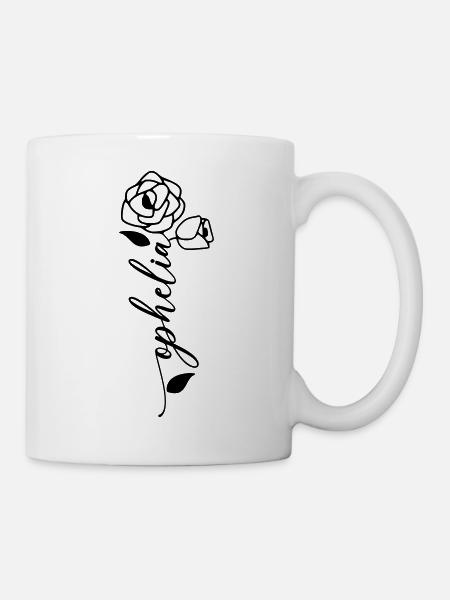 Ophelia Name Vorname Namensblume - Tasse - Weiß
