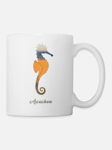 Arcachon hippocampe - Mug blanc - blanc