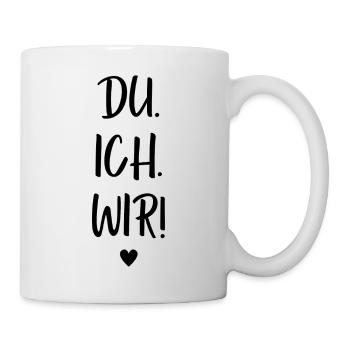 You. I. We! You and me. Lovers Saying - Mug - white - Right