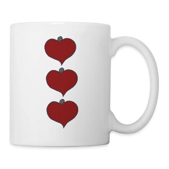 Heart pendant triple - Mug - white - Right
