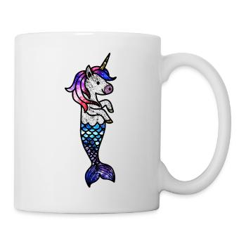 Licorne de la mer cosmique - Mug blanc - blanc - Droite