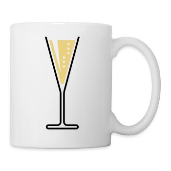 Glass Of Sparkling Wine (Funnel / Open / 2C) - Mug - white - Right