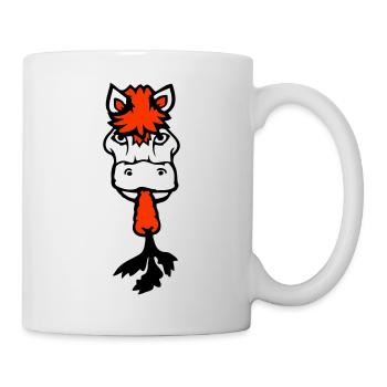 Cheval mangeant carotte carotte manger faim légumes sucré - Mug blanc - blanc - Droite
