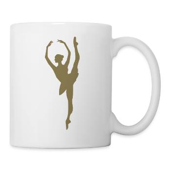 Minimalist Ballet Dancer Silhouette - Mug - white - Right