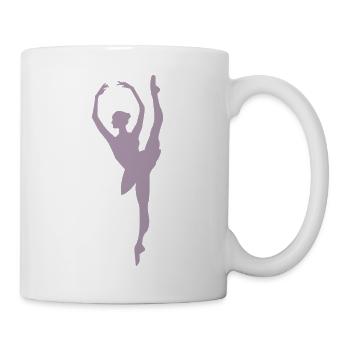 Minimalist Ballet Dancer Silhouette - Mug - white - Right