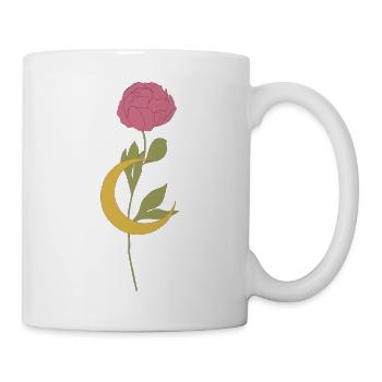 Croissant floral élégant - Mug blanc - blanc - Droite