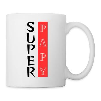 Super Grandpa, originelles Geschenk für Opa - Tasse - Weiß - Rechts