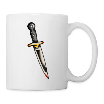 Dague de tatouage classique - Mug blanc - blanc - Droite