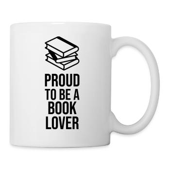 Proud to be a Book Lover - Minimalist Line Art - Mug - white - Right