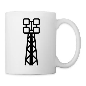 Flutlicht Stadion Mast Fußball Vektor - Tasse - Weiß - Rechts