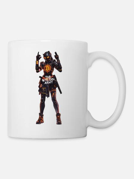 Bitcoin Bazooka – Die Bitcoin-Armee – Samurai 04 - Tasse - Weiß