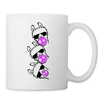 Page 3 Bulles de Chewing-Gums au Lama : Équipe Stacked Friends - Mug blanc - blanc - Droite