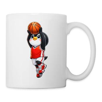 Cute Penguin Basketball Player Cartoon Sportsman - Mug - white - Right