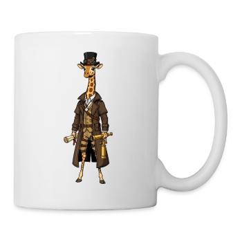 Giraffe Explorer Steampunk Chic Top Hat - Mug - white - Right