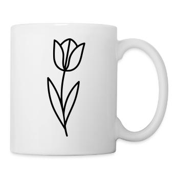 Tulip Flower Spring Outline - Mug - white - Right