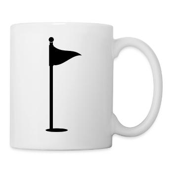 Golf flag - Mug - white - Right