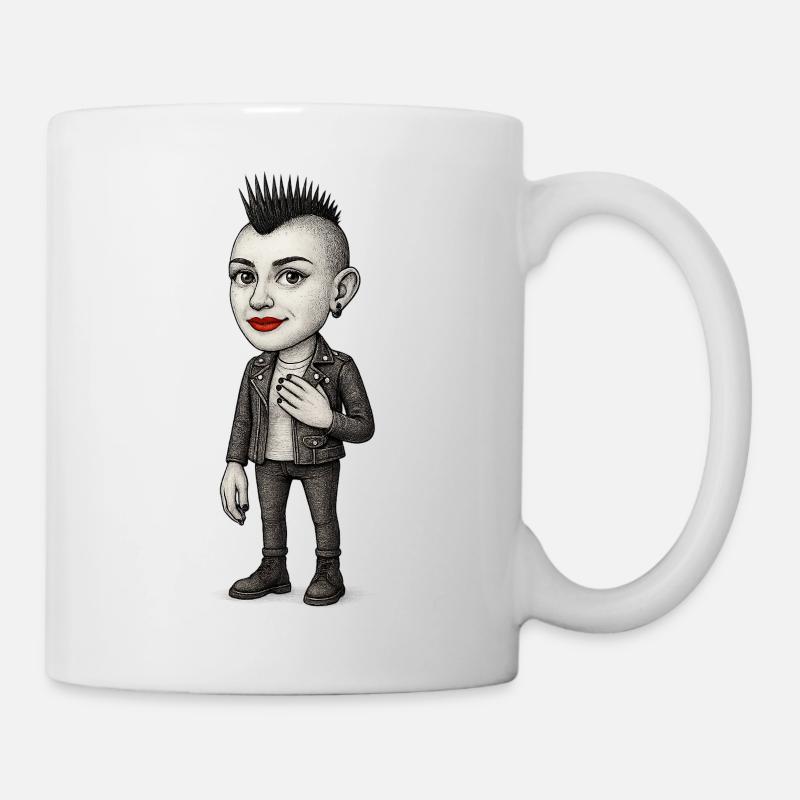 Mohawk Punker - Tasse - Weiß